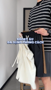 Quần âu short nam nữ ống rộng cạp chun SUN mặc thoải mái dễ phối đồ phong cách hàn quốc