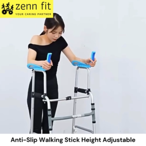 High Quality 8 Level Height Adjustable Lightweight Walking Frame Rubber Cap Pad Cover Walking Frame for OKU/Elderly