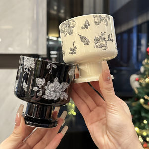 Luxurious Ceramic Tea Cup Classic Camellia Design for Coffee And Dessert Boss Ladys Personal Favorite Scandinavian Style