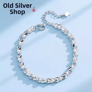 WU YUE JEWELRY | Lucky Simple Fashion Versatile 999 Pure Silver Bracelet