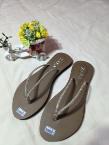 sandal wanita dewasa kekinian model mutiara double mutiara cantik antislip