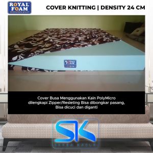 Kasur Busa ROYAL FOAM D24 Tebal 10CM Garansi 20 Tahun Cover Katun Semua Ukuran | 200x180 | 200x160 | 200x150 | 200x140 | 200x120 | 200x100 | 200x90 | 200x80 | 190x140 | Anti Kempes | Tahan Kempes | Anti Tungau | Anti Bakteri | Anti Bau Apek