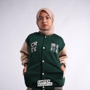 CARTEXBLANCHE Victory Jaket Varsity Baseball (Sablon) Pria Wanita M - XXL