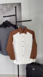 Áo sơ mi nam dài tay phối màu đẹp chất vải cotton lạnh dày dặn thoáng mát mẫu mới cao cấp giá rẻ