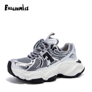 Pink Thick Bottom Dad Shoes Spring 2025 New Style Casual Increase Height Womens Shoes FallinMiss Brand round Head Deep Mouth