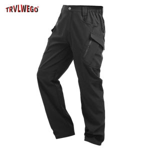 Mens Slim Fit Casual Pants Spring Summer Multiple Pockets Micro Elasticity for Travel Camping Hiking Fishing