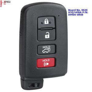 HYQ14FBA Chìa Khóa Xe Điều Khiển Từ Xa Thông Minh Không Cần Chìa Khóa 312/314 MHz Tương Thích Với Toyota RAV4 2013-2018 P1=88 ABS+Kim Loại