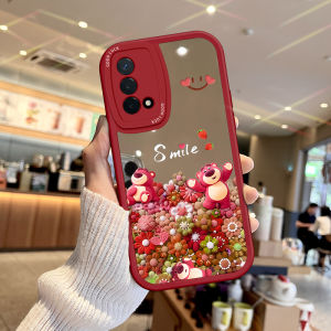 Oppo A96 Phone Case Mirror Straw Bear A1PRO New Cartoon Women A97/A2 Full Lens Cover A93S/A92S Set A95 Makeup Mirror A72 Soft Silicone M/X Anti-Fall A3