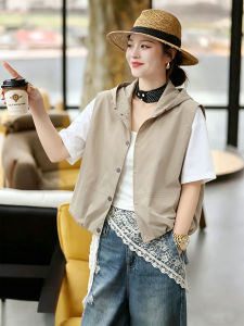 Hooded Multi-Pocket Summer Lightweight Vest