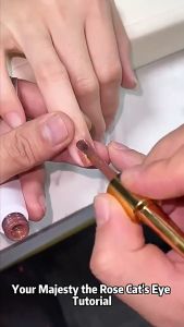 6 Colors Cat Eye Nail Polish Need Nail Lamp Cat Pengilat Kuku Ruby Cat Eyes Nail Polish Gel Cat Eye Nail Salon Set Manicure