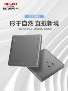 Ổ Cắm Công Tắc Màu Xám Delixi Công Tắc Nhiều Chế Độ TV Máy Tính Gia Đình Công Tắc Tường Âm Lắp Đặt Mặt Phẳng