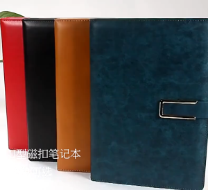 A5 PU Leather Business Notebook 100 Sheets Notepad With Magnetic Snap Buckle Office School Supplies