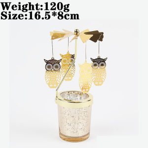Love Wedding Candle Holders Snowflake Deer Fairy Rotating Candlestick Metal Tray Romantic Home Decoration Christmas Ornament ﻿