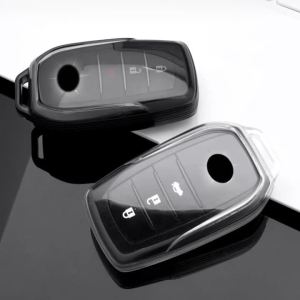 For Toyota Yaris Land Cruiser Prado150 RAV4 Venza SIENNA Corolla SE 2023 Camry 50 55 TLC200 Transparent TPU Key Case Cover Shell