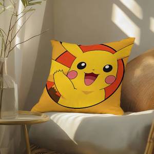 Bandai | Pokemon Zekrom Anime Plush Pillow Cover Soft Short Plush Cushion Cover For Sofa Bedroom Living Room Home Decor Gift