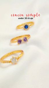 A120 - Cincin Dewasa Wanita Cincin Daun Xuping Ori Premium Perhiasan Lapis Emas 18k Murah - Cute