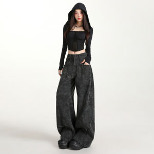 La Chapelle | Thickened & Heated Womens Workwear Jeans High Waist Loose Cut