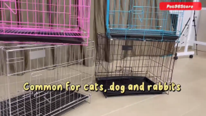Pet Cage Large Foldable Rust-Resistant dog cage with Poop Tray Heavy Duty cat Collapsible Cage