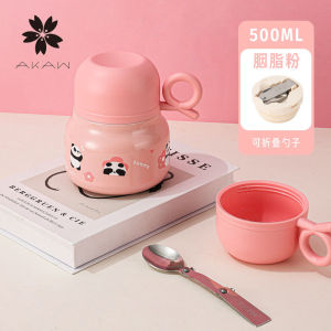 Portable Stainless Steel 316 High Aesthetic Value Slow Cooker Silver Ear Porridge Cute for Boys And Girls Going to School