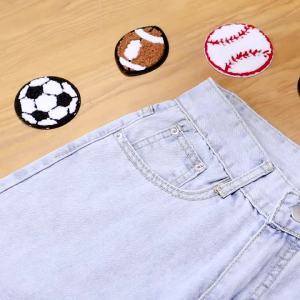 4pcs/lot Sports Style Towel Embroidery Patch Football Baseball Basketball Rugby For Clothing Jacket Hat Decoration DIY Craft