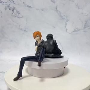 Bandai | 2PCS Bungo Stray Dogs Dazai Osamu Figurine Nakahara Chuuya Action Figures PVC Model Collection Noodle Stopper Birthday Gifts Toy