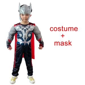Thor Muscle Anime Smile Hero Cosplay Costume Combinaison Marteau Everak Ensemble Complet Costumes dHalloween et de Carnaval