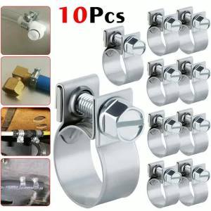 10pcs Hose Clamp Clamp Coolant Diesel Petrol Pipe Radiator Accessories Fitting Fuel Line Industrial Plumbing Fixtures