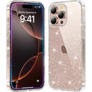 Clear Glitter Case For iPhone 17 Air 17E 16E 16 Pro Max 15 Plus 14 13 Mini 12 11 X XS XR SE 2022 2020 16Pro 15Pro 8 Phone Cover