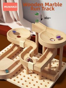 MWZ | Marble Run Toy Wood Building Blocks Educational Toy