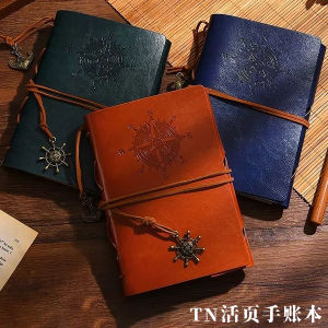 Bút Chì A6TN Retro Refillable Notebook Soft Leather Surface A5 Blank Paper Travel Stamp Book A7 Pocket Portable Diary High Aesthetic Value