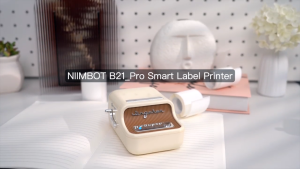 NIIMBOT B21 Pro Smart Thermal Label Printer - Bluetooth Waterproof Sticker Maker for Home Retail Office
