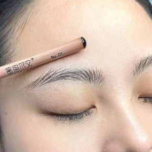 มิสทีนวิน เรซินอายบาร์เรล แท่งเขียนคิ้วแบบมีด ไม้พื้นธรรมชาติ ชุบขนสั้น ทนทานต่อเหงื่อและน้ำได้ยาวนาน เขียนคิ้วแบบมีด