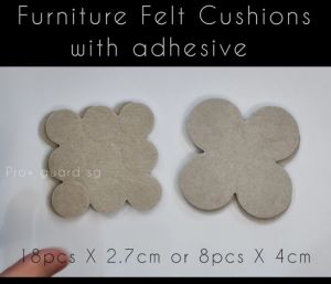 [SG] 8/18pcs Premium Felt Soft Close Cushions Chair Leg Furniture Pads Floor Protector Drawers Doors