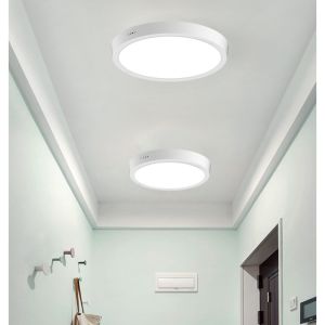 LED Button Dimming Ceiling Lamp 3CCT 6W 12W 18W 24W Circular Panel Light Kitchen Aisle Bedroom Bathroom Ultra-thin Ceiling Light