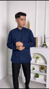 Baju koko pria dewasaKemeja koko lengan panjangKemko putih lengan panjangKemeja pria lengan panjangKurta pria.Baju koko priakoko pria