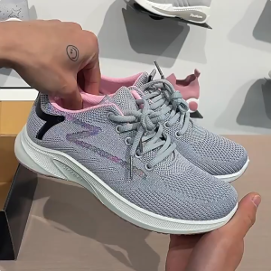 SINDBAB Womens shoes new soft sole comfortable casual shoes trend sports running shoes womens breathable woven shoes