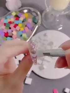 Nail Art White sponge/spons kuku untuk membuat ombre/glitters nails