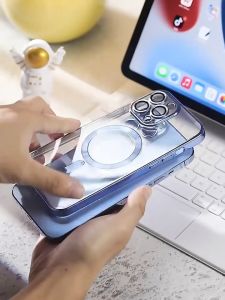 เคสไอโฟน11 เคส เคสไอโฟน for iphone15 14 13 12 11 pro promax plus เคสสีพื้นเคสกันกระแทกไอโฟน เคสนิ่มชาร์จได้ ขอบเงา พร้อมเลนส์กล้อง#ip