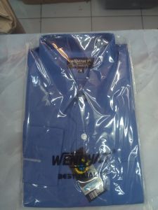 kemeja pria wendyat warna blue /denim/kemeja polos lengan panjang