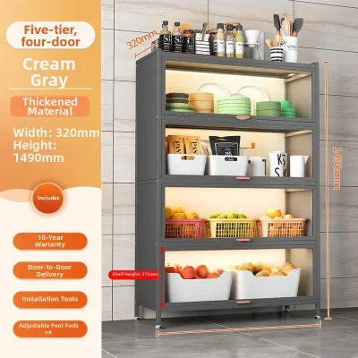 Dustproof Multi-functional Kitchen Storage Cabinet