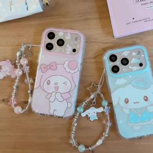 Sanrio | Luxury Strawberry Melody Hat Cinnamoroll Hot Sale Phone Case For iPhone 17 Pro 15 16 Pro Max Shockproof Protective Cute Cover