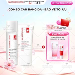 Combo Kem chống nắng quang phổ sa mạc Sắc Ngọc Khang 50g + nước hoa hồng thảo dược Sắc Ngọc Khang 145ml