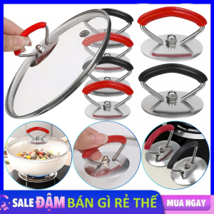 Tay Cầm Nắp Nồi Chống Nóng – Núm Cầm Nắp Nồi Thay Thế INOX Bọc Silicon Cách Nhiệt Cho Nồi Chảo Xửng Hấp / Tay Nắm Nắp Nồi Thay Thế Chịu Nhiệt