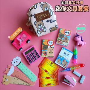 Bộ Đồ Chơi Sách Giáo Trình Mô Phỏng Mini School Bag Cho Bé Gái Bộ Đồ Chơi Nhà Giả Vờ Đồ Dùng Văn Phòng Phẩm Cỡ Nhỏ Trang Chủ