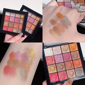16 Earth Tone Eyeshadow Palette Matte Pearl Shimmer Milk Tea Color Mermaid Orange Natural Nude Makeup Palette สําหรับทุกสภาพผิว