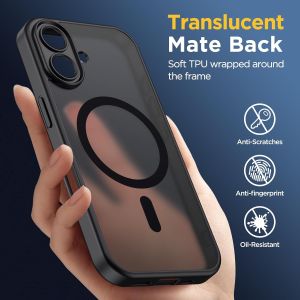 [Tương thích với Magsafe] Ốp lưng nhựa PC cứng mỏng trong mờ Ốp viền silicon TPU vỏ điện thoại chống sốc bảo vệ quân đội cho iPhone 17 Pro Max Air 16 Pro Max 16e 15 Plus 14 13 12