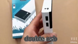 กล่องของขวัญขนาดมิลลิแอมป์ชั่วโมงแหล่งจ่ายไฟแบบพกพาบางเฉียบใช้พลังงานข้าวสีดำใช้ได้ทั่วโลกเอาต์พุต USB สองทางชาร์จเร็วสำหรับ Android/ip