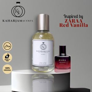 Kaharjam Scents Eau De Parfum Red Vanilla ZR . Parfum Wanita Pria Tahan Lama Aroma Fruity Lembut Mewah Elegant