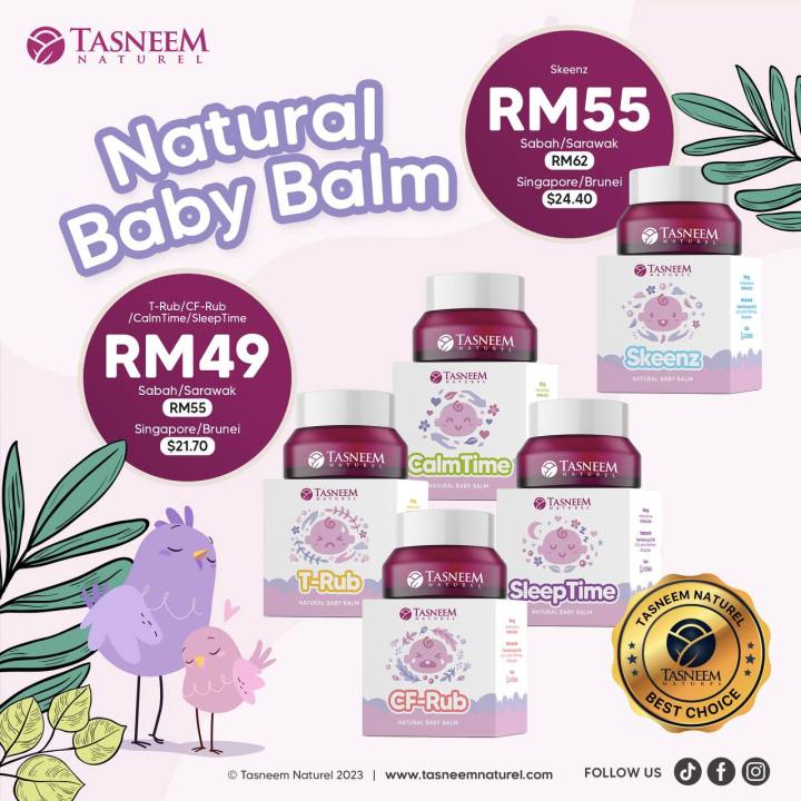 Balm Baby Tasneem Natural Untuk Keselesaan Si Manja 