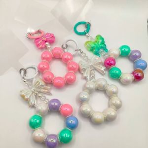 Dopamine Candy Beads Mobile Phone Chain Phone Case Pendant Keychain Pendant Earphone Bag Decoration Beaded Chain Bracelet Pendant
